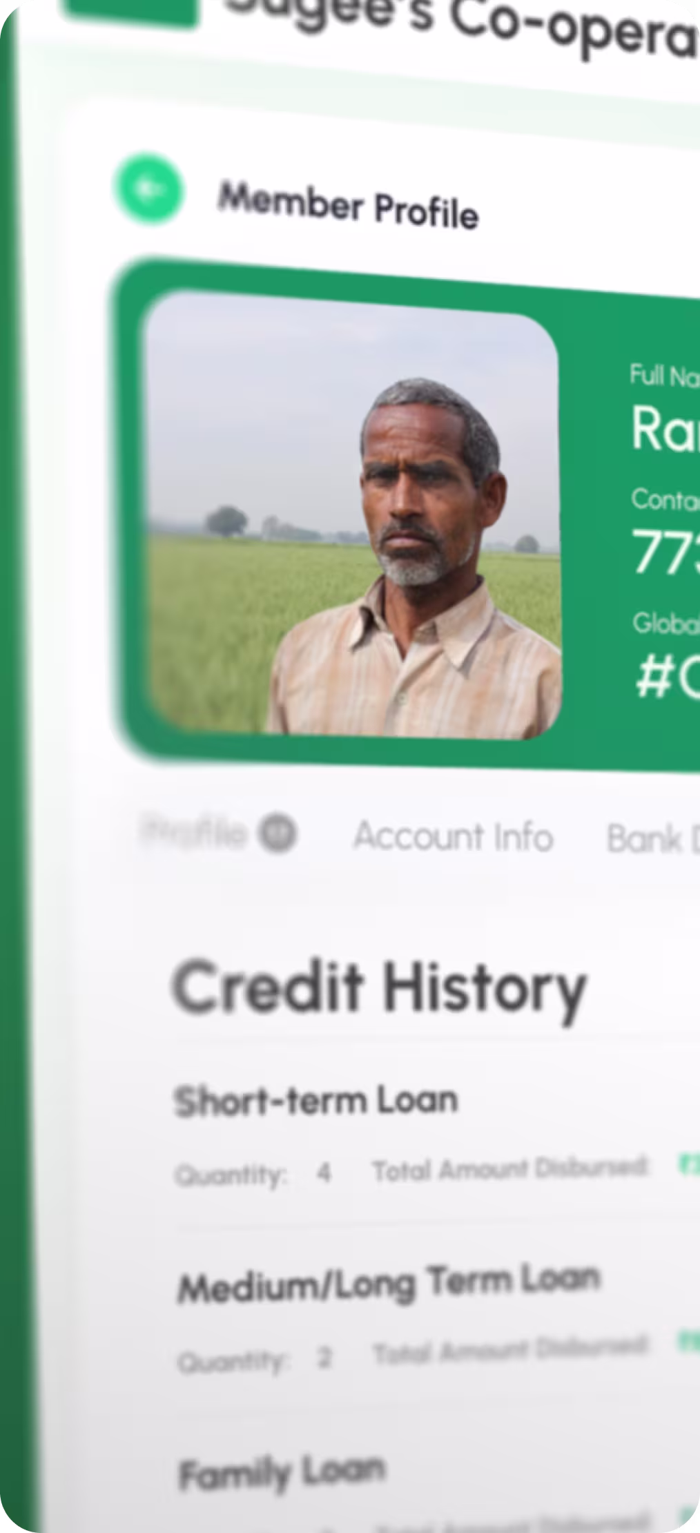 Sugee App — credit history screen